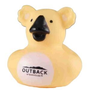 NEW Outback Steakhouse Koala Bear Rubber Duck Toy Collectible Yellow 2 Inch